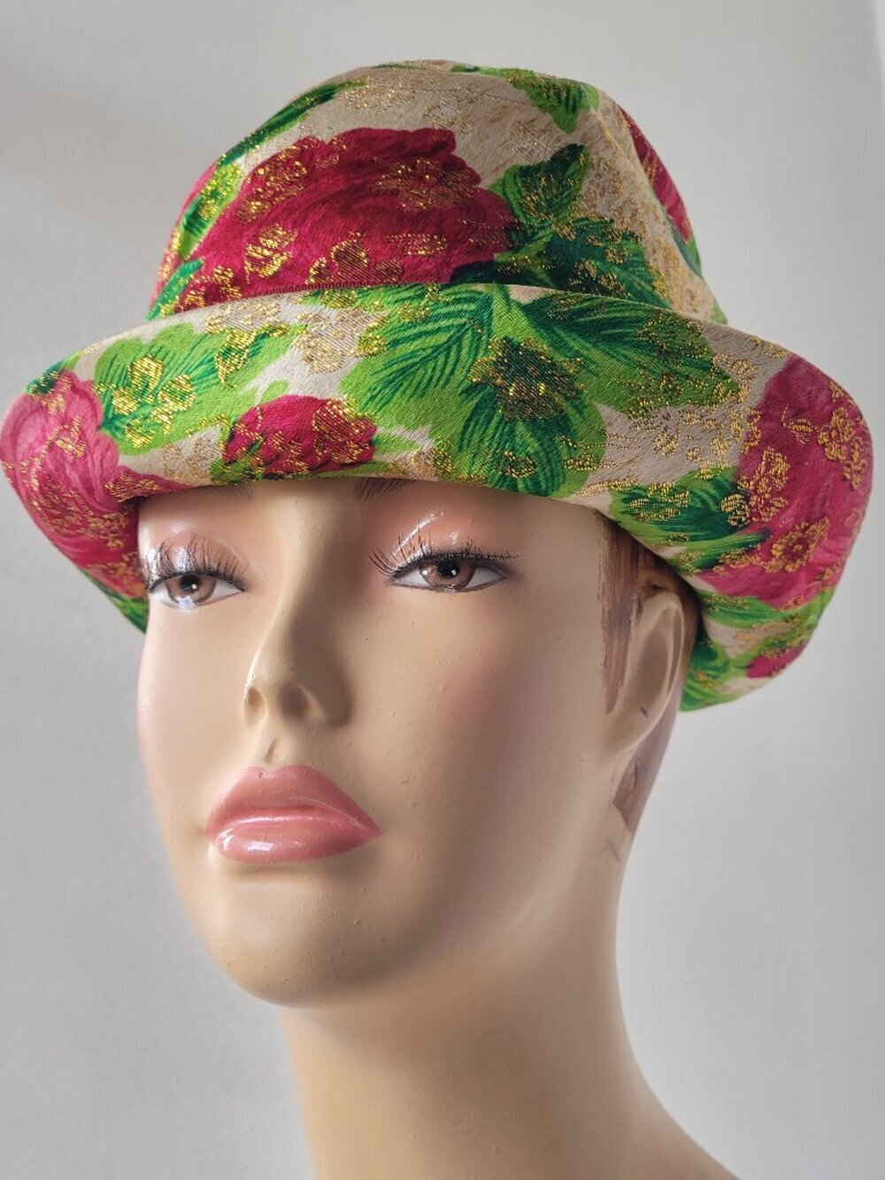 Vintage Floral Women's Pillbox Spring Hat